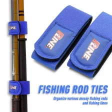 China Neoprene Fishing Rod Straps Wholesale Fabric Design Fishing Gear Accessories manufacturer