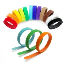 China Wholesale Puppy Collar Soft Nylon Hook and Loop Cable Tie Adjustable Back to Back Colorful Puppy ID Band Belt manufacturer