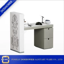 الصين الصين مكتب مانيكير الجمال مع صالون مانيكير طاولة معدنية مكتب الأظافر DS-J142 من تصميم متجر أثاث الأظافر المهنية الصانع