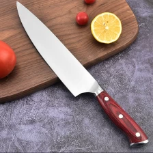 porcelana Precio al por mayor Cuchillos japoneses Gyuto del cuchillo del cocinero de la obra clásica de 8 pulgadas con tres remaches fabricante