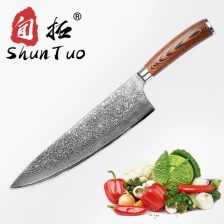 Cina Coltello da cucina giapponese a buon prezzo Coltello da chef in Damasco da 67 strati da 8 pollici produttore