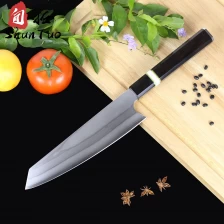 China 8 inch damascus kiritsuke knife with natural horn handle manufacturer