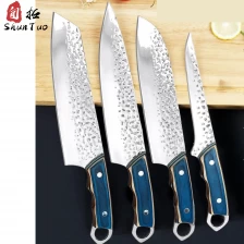 China Elevate Your Cooking with Blue Sharp 4pc Stainless Steel Full Tang Knife Set manufacturer