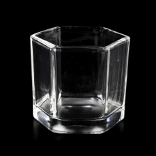 China Wholesale Customized 8oz Hexagon Glass Candle Jars manufacturer