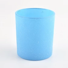 China glass jar candle luxury blue customized candle holder supplier manufacturer
