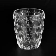 China custom glass candle jar clear candle holder wholesale manufacturer