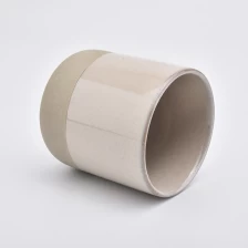 China empty glossy ceramic candle vessel wholesale manufacturer