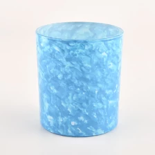 China Beautiful Colorful Glass Candle Vessel Luxury candle Jar manufacturer