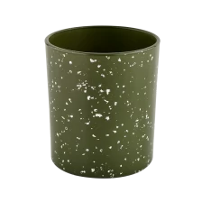 China Wholesale Custom Unique green Glass Empty Glass Candle Jar manufacturer