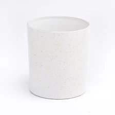 China white luxury glass candle vessel custom round glass candle jars manufacturer