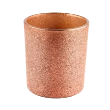 China Wholesale Unique Empty Sanding Copper Glass Candle holder manufacturer