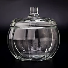 China Pumpkin Glass Jar with Lids for Candle Making Pumpkin Glass Candle Container manufacturer