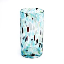 China tall glass vessel for candles 400ml glass jar with home decoration manufacturer