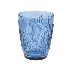China popular glass Jars for Candles custom pattern glass jar wholesale manufacturer
