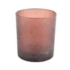 China Custom Logo Luxury Brown Empty Frosted Glass Candle Jars manufacturer