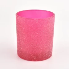 China Wholesale custom luxury rose red frosted glass candle jars manufacturer