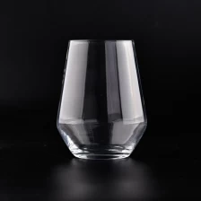 China 400ml glass tumbler jar machine blown clear glass vessel manufacturer