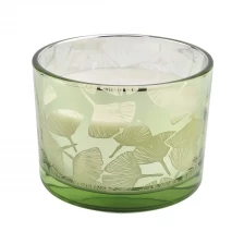 China Wholesale Empty glass Candle Container Wide Mouth Glass Vessels with 3 Wicks manufacturer
