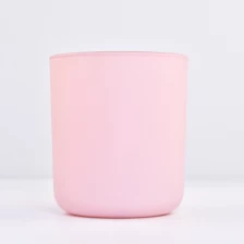 China custom empty 500ml pink glass candles Jar for Valentine's Day manufacturer