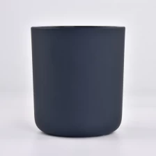China 14oz wax round bottom matte black candle vessel manufacturer