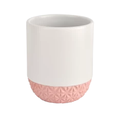 China Unique pink bottom luxury empty ceramic candle jars manufacturer