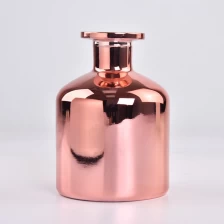 China 9oz reed diffusers glass bottles electroplated rose gold manufacturer