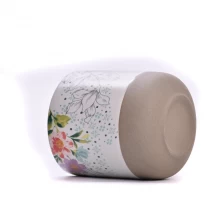 China custom decal printing ceramic candle jar supplier manufacturer