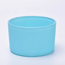 China Large capacity glass candle jar matte glass candle container wholesale manufacturer