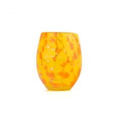 China custom colorful glass candle jar with home decor wholesale manufacturer