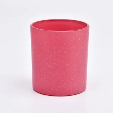 China 8oz 10oz luxury pink solid glass candle jars suppliers manufacturer