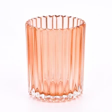 China 300ml Glass Candle Holders Ribber Glass Candle Vessel Wholesale manufacturer