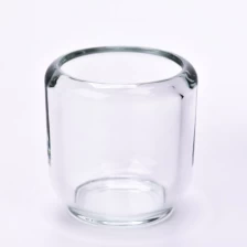 China Custom Empty Round Clear Glass Luxury Candle Jar For Candle Making manufacturer