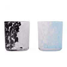 China Colored Material Hand Made 280ml Glass Candle Holders Wholesale manufacturer