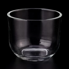 China Oval Glass Candle Vessels Wholesale Customized Color Glass Candle Jars manufacturer