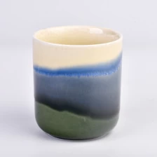 China Customized Cylinder Ceramic Candle Vessels manufacturer