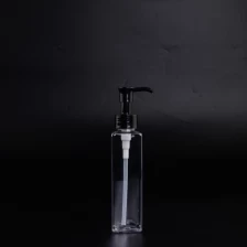 China Empty 100Ml PET Square Rectangle Transparent Shampoo Pump Lotion Bottle manufacturer