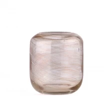 China unique cylinder glass candle jar with round bottom wholesale manufacturer