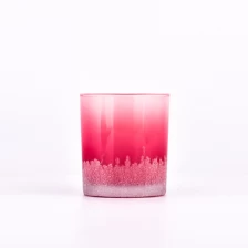 China Ombre Red Glass Candle Holders Popular 300ml Candle Glasses manufacturer