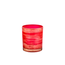 China Unique Red 300ml Glass Candle Holders manufacturer