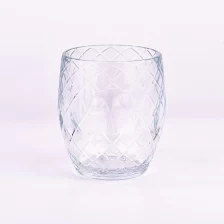 China Diamond Glass Candle Vessels Wholesale manufacturer