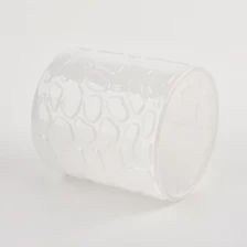 China Wholesale Luxury Custom Empty White Glass candle jar manufacturer