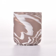 China marble decoration ceramic candle jar wholesale manufacturer