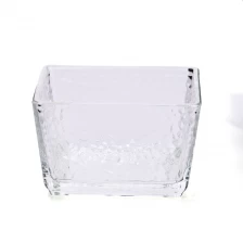China Customized Unique Square Glass Candle Vessels Wholesale manufacturer