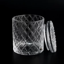 China 7oz Glass Candle Jar with Glass Lids manufacturer