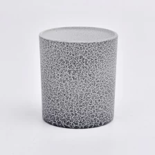 China Black Crack Glass Candle Holders manufacturer
