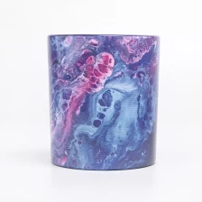 China Unique Painting Glass Candle Holders Empty 300ml Candle Glass manufacturer
