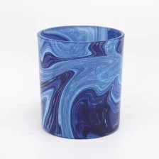 China Unique Painting Glass Candle Holderes manufacturer
