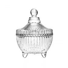 China Glass Container With Lids For Candle Making Glass Storage Container manufacturer