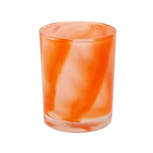 China Custom Rainbow Color Glass Candle Holders manufacturer