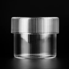 China Hot Sale Popular Borosilicate Glass Candle Jar With Lids manufacturer